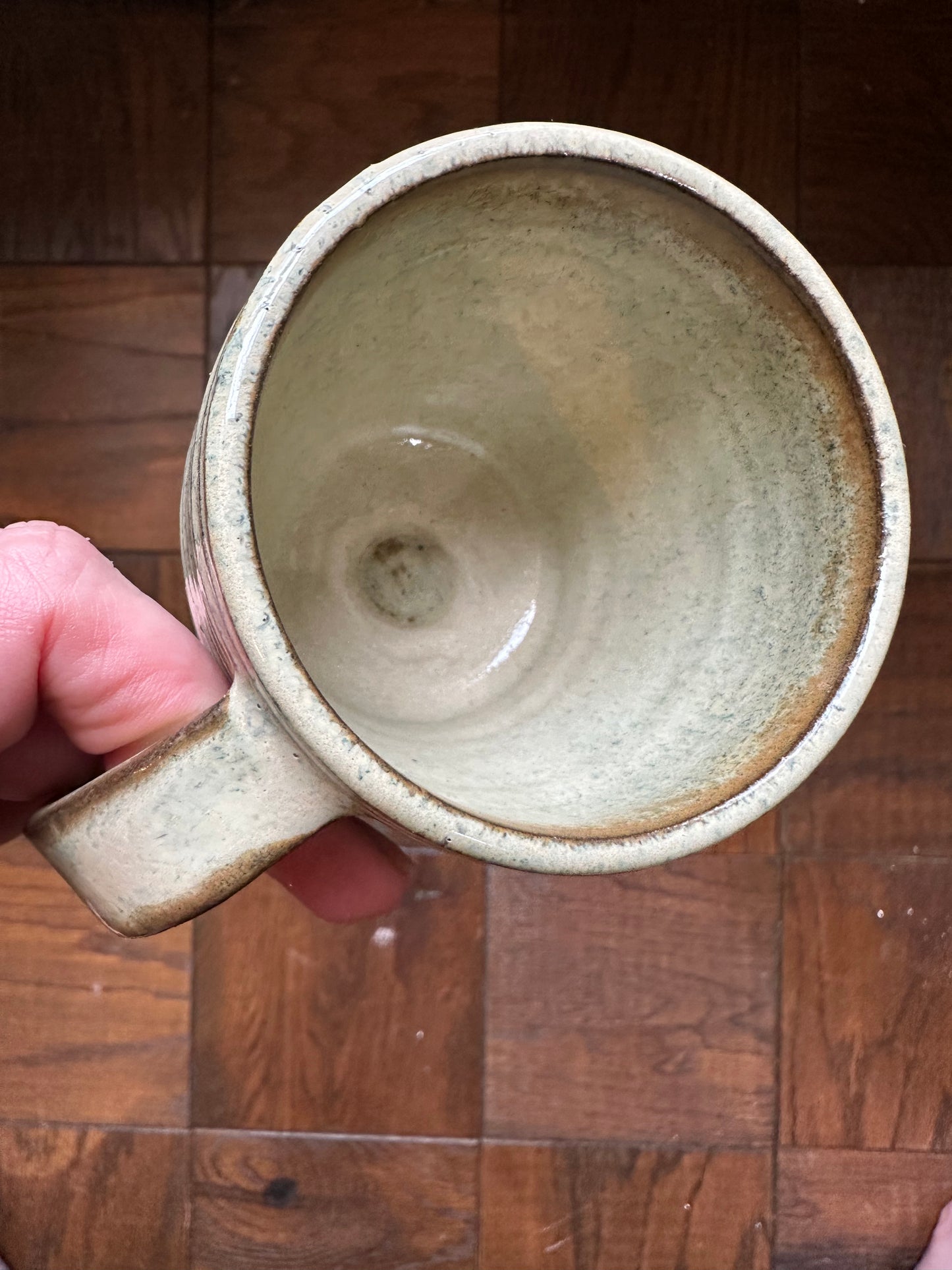 Opal White Ripple Mug