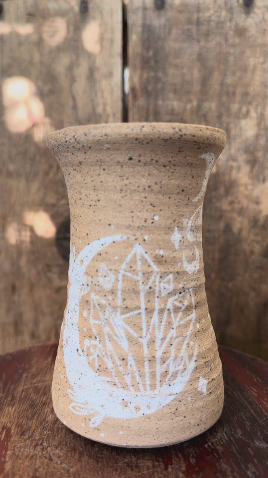 Crystal Moth Moon Diffuser Bottle or Vase