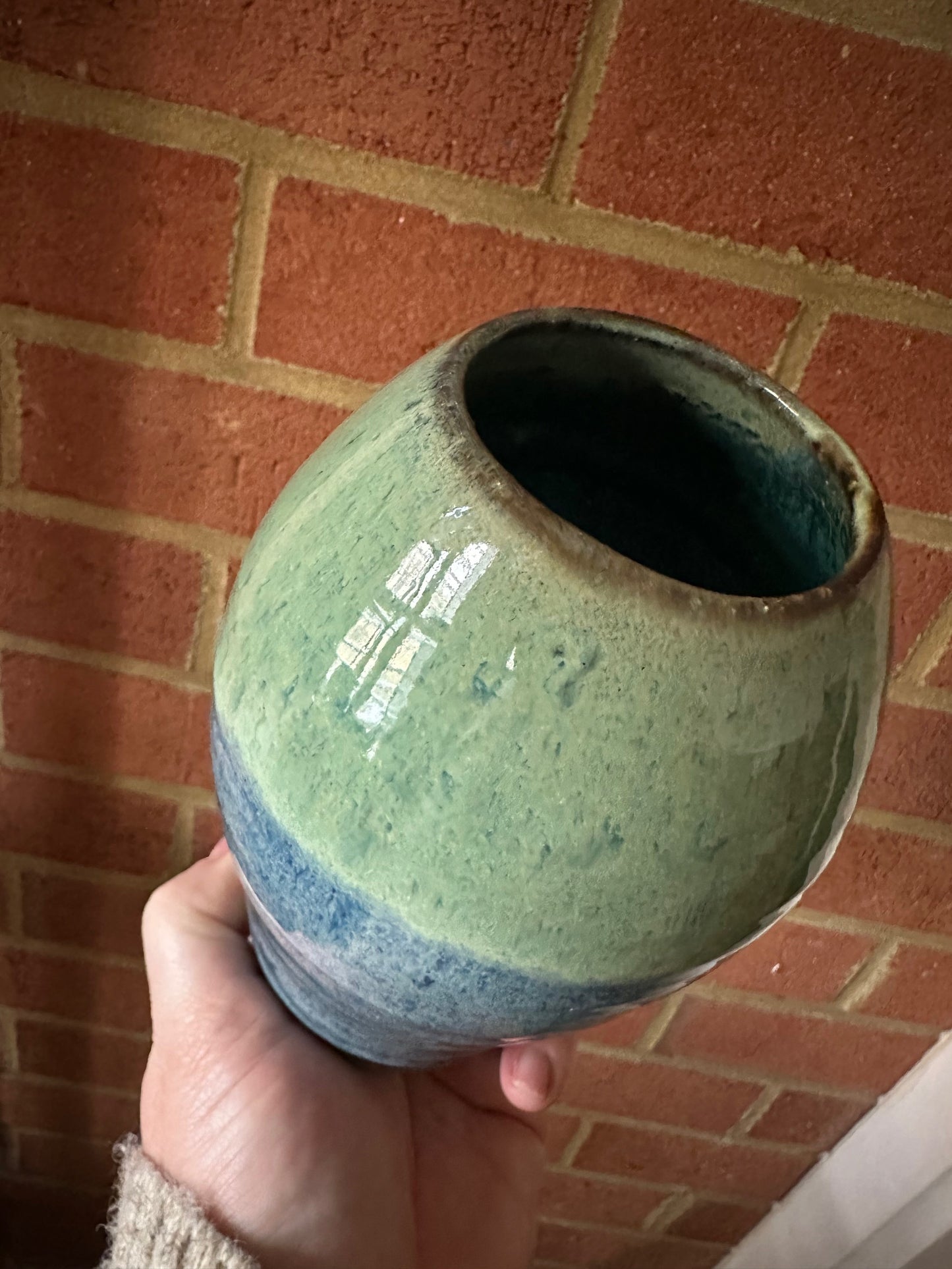 Two Tone Cerulean Meadow Vase