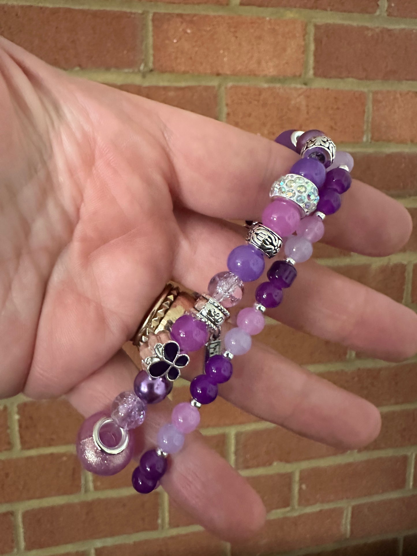 Purple Passion Set (2 8.5" Bracelet & Earrings)