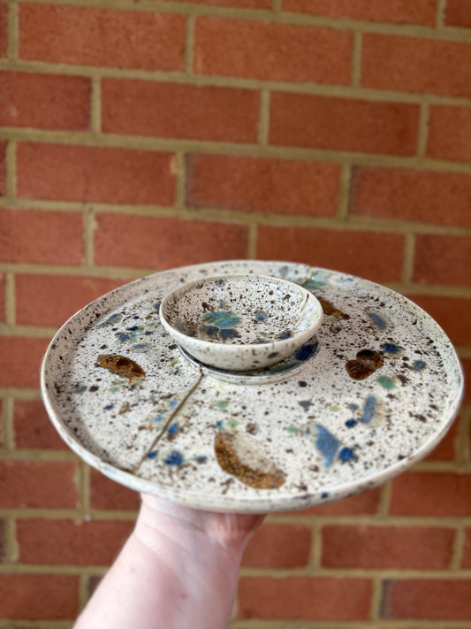 Kintsugi Splatter Platter & Bowl Set