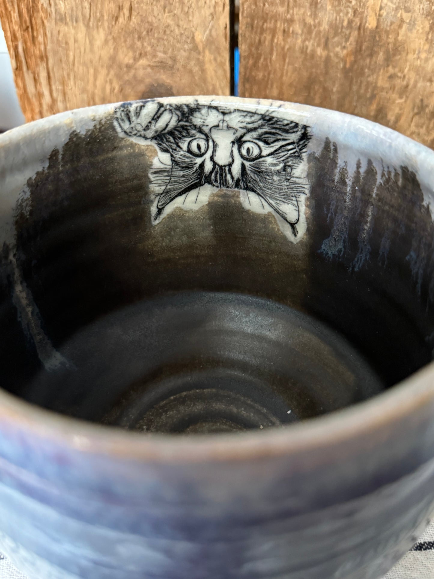 Tall Hiding Kitty Bowl