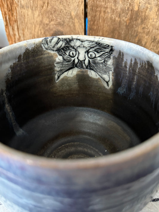 Tall Hiding Kitty Bowl