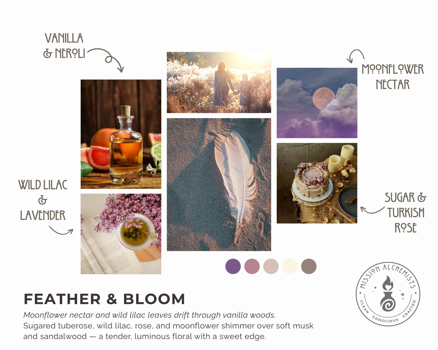 Feather & Bloom Candles